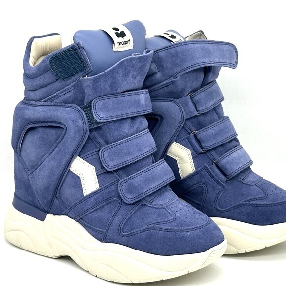 Isabel Marant BALSKEE Suede High Top Wedge Sneaker Ankle Bootie Boots - Picture 8 of 16